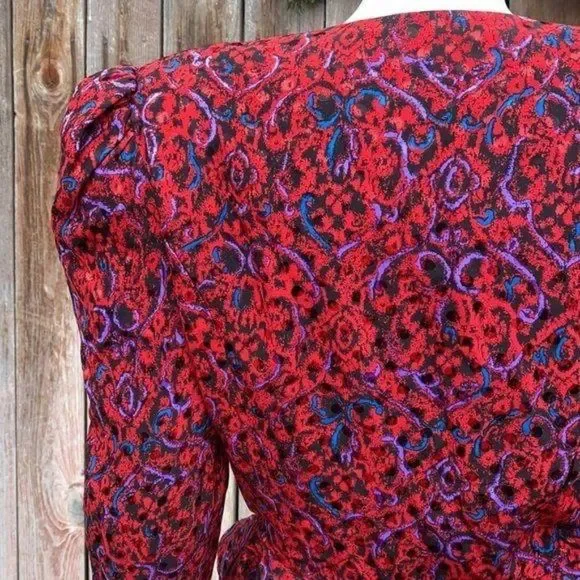 80s Peplum Raul Blanco Puff Sleeve Retro Jacket